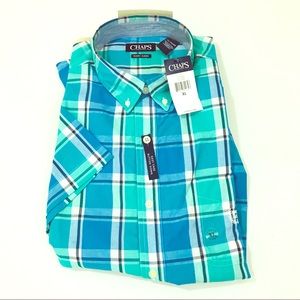 NWT Chaps Easy Care Short Sleeve Shirt XL